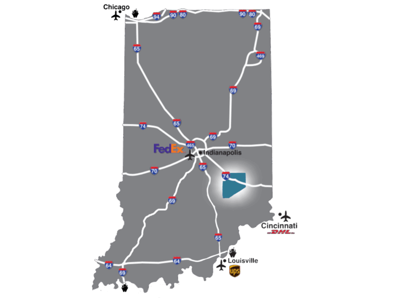 Indiana Interstate Map